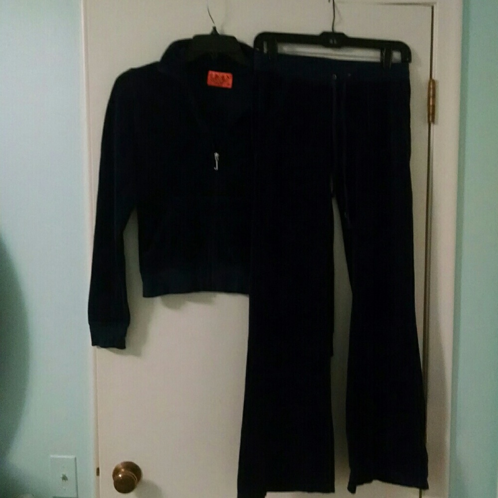 Juicy Velour Tracksuit - Dark Blue